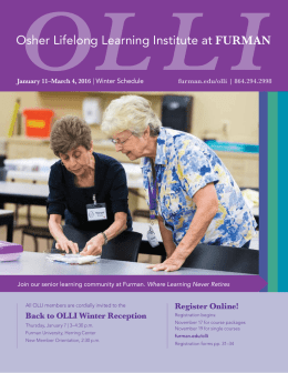 Osher Lifelong Learning Institute at FURMAN