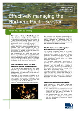 Effectively managing the Northern Pacific Seastar