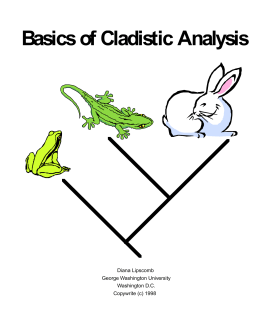 Basics of Cladistic Analysis - The George Washington University