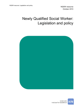 Newly Qualified Social Worker: Legislation and policy