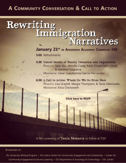Rewriting Immigration Narratives Rewriting Immigration Narratives