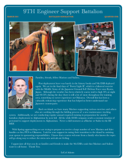 March 2011 Newsletter - 9th Engineer Support Battalion