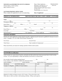 http://wsfcs.k12.nc.us PERSONAL INFORMATION PRINTED FROM
