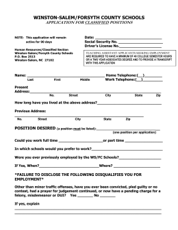 winston-salem/forsyth county schools application for classified