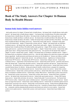 Study Answers For Chapter 16 Human Body In Health Disease