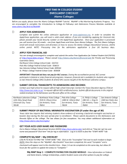 First Time in College Enrollment Checklist PDF