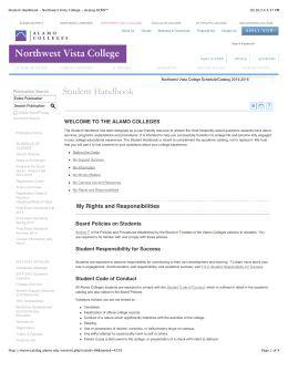 Northwest Vista College - Texas College Tobacco Policy Database