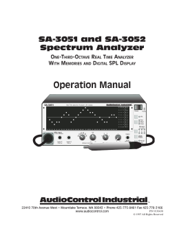Manual - AudioControl