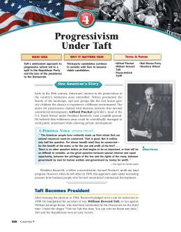 Progressivism Under Taft