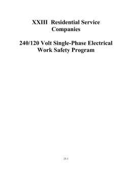 240/120 Volt Single-Phase Electrical Work Safety