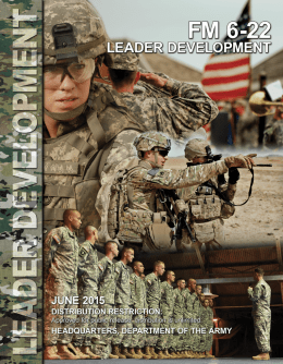 FM 6-22, Army Leadership - Department of Military Science