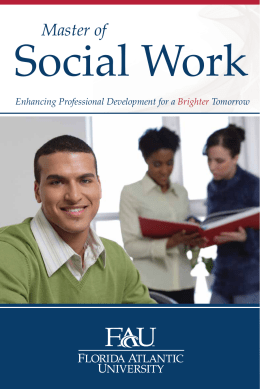 Master Of Social Work - FAU College for Design and Social Inquiry