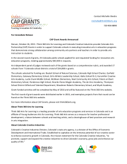 Second Cycle of CAP Grant Awards