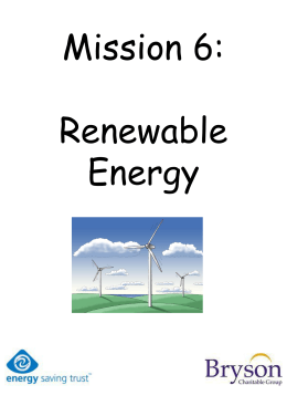 Mission 6: Renewable Energy