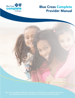 Blue Cross Complete Provider Manual