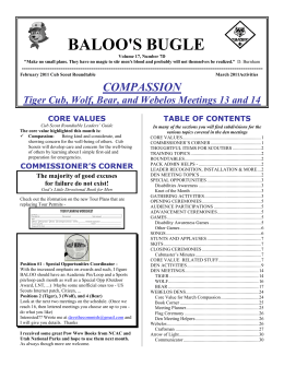 baloo`s bugle - US Scouting Service Project