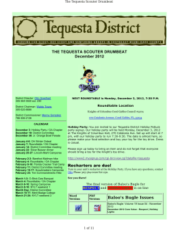 THE TEQUESTA SCOUTER DRUMBEAT December 2012
