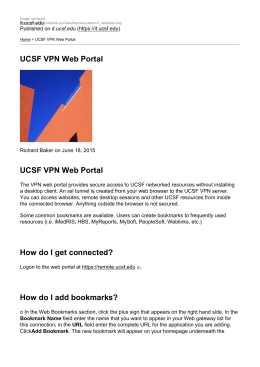 UCSF VPN Web Portal - UCSF Medical Center