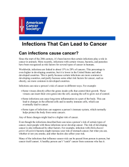 Infections That Can Lead to Cancer
