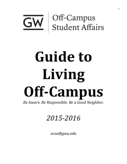 Guide to Living Off-Campus