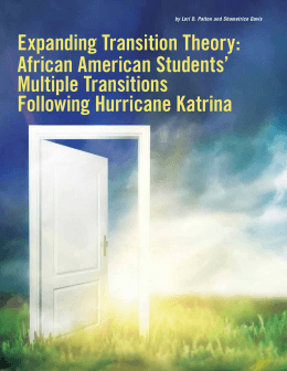 expanding transition theory: African American students