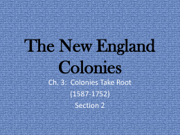 The New England Colonies - Magoffin County Schools