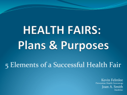 5 Elements of a Successful Health Fair