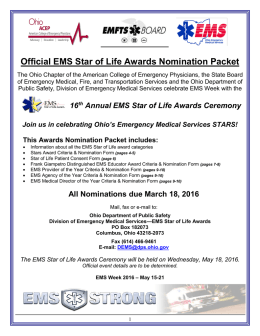 EMS Week 2005 May 15-21 - the Ohio Fire Chiefs` Association