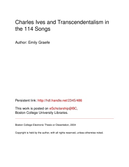 Charles Ives and Transcendentalism in the 114 Songs