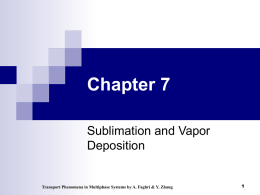 Overview of Sublimation and Vapor Deposition - Thermal