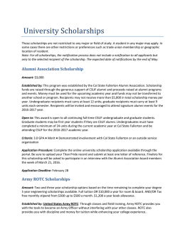 University Scholarships - California State University, Fullerton