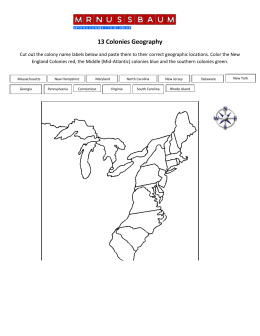 13 Colonies Geography