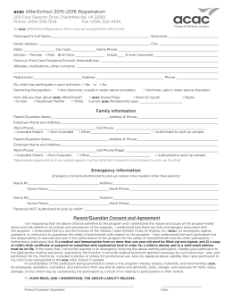 2015-2016 Afterschool Registration Form