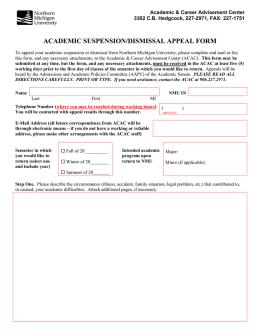 `Appeal` form - Northern Michigan University