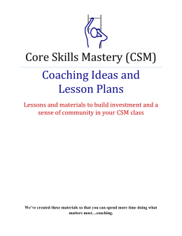 Core Skills Mastery (CSM)