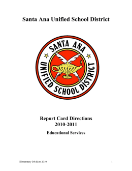 2010-2011 SAUSD Report Card Directions