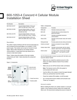 600-1053-4 Concord 4 CDMA Module Installation Sheet