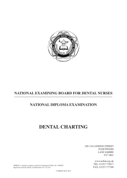 dental charting - National Examining Board for Dental Nurses