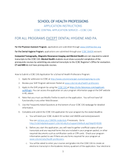 school of health professions for all programs except dental hygiene
