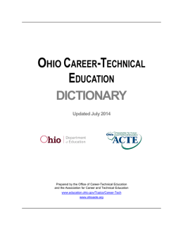 Career-Technical Education Dictionary