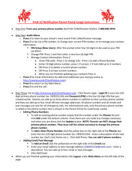 PreK-12 Notification Parent Portal Usage Instructions