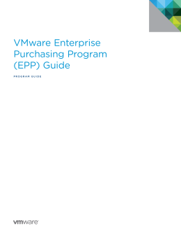 Enterprise Purchasing Program Guide: VMware, Inc.