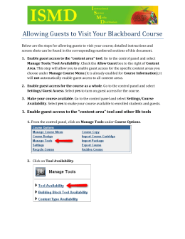 Allowing Guests to Visit Your Blackboard Course