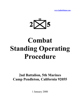 Combat Standing Operating Procedure