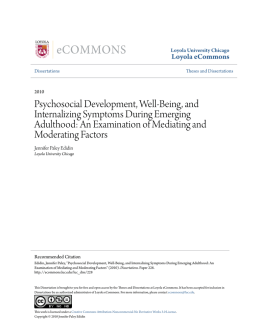 Psychosocial Development, Well-Being, and Internalizing Symptoms