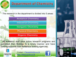 The research in the department is divided into 5 areas: All academic