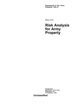 Risk Analysis for Army Property