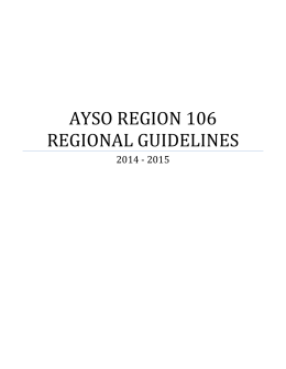 2014-15 AYSO Region 106 Guidelines