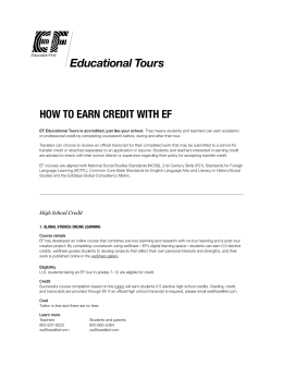 HOW TO EARN CREDIT WITH EF