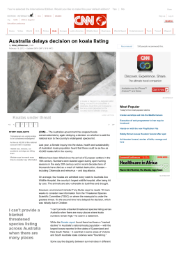 Australia delays decision on koala listing